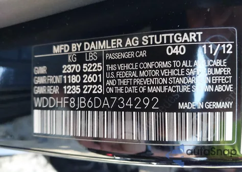 2013 Mercedes-Benz E 350 4Matic z USA, uszkodzony, nr VIN WDDHF8JB6DA734292